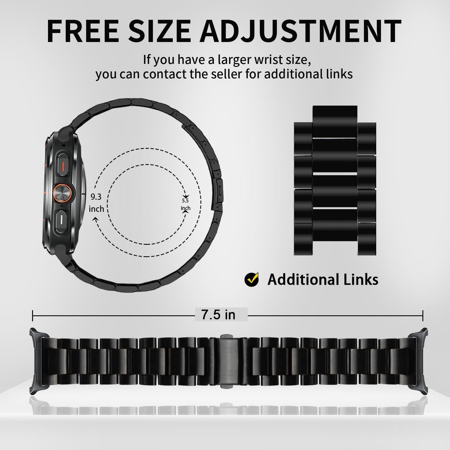 Samsung Galaxy Watch Ultra 47Mm Stainless Steel Strap [Black]