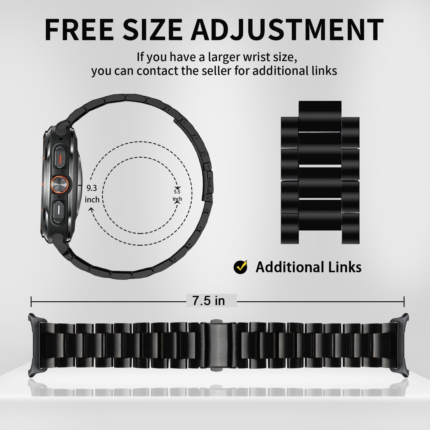 Samsung Galaxy Watch Ultra 47Mm Stainless Steel Strap [Black]