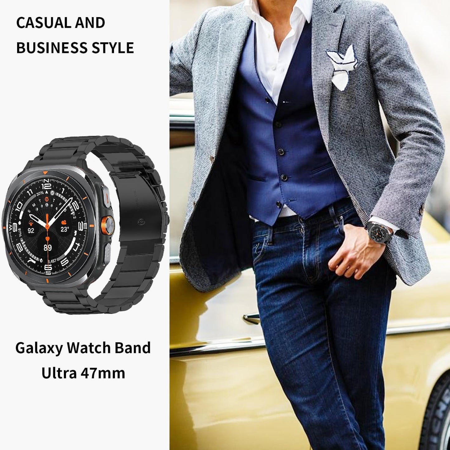 Samsung Galaxy Watch Ultra 47Mm Stainless Steel Strap [Black]