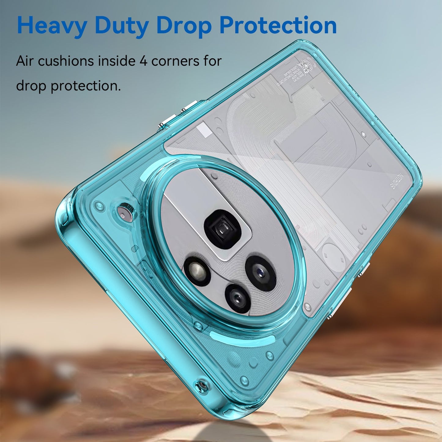 Nothing Phone (3A) Pro Soft Gel Case [Clear Blue]