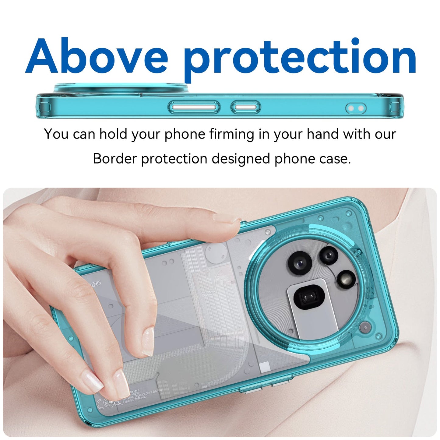 Nothing Phone (3A) Pro Soft Gel Case [Clear Blue]