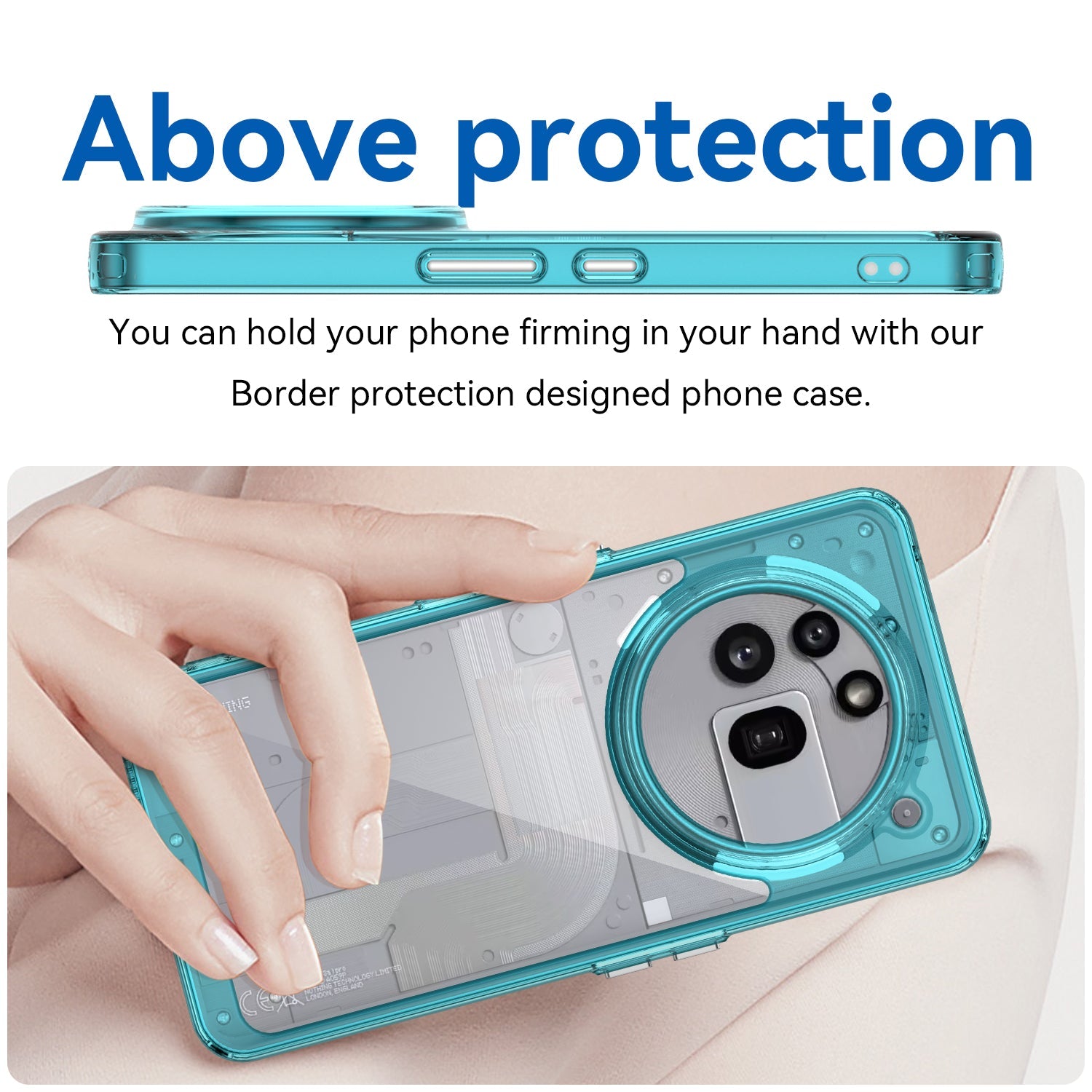 Nothing Phone (3A) Pro Soft Gel Case [Clear Blue]