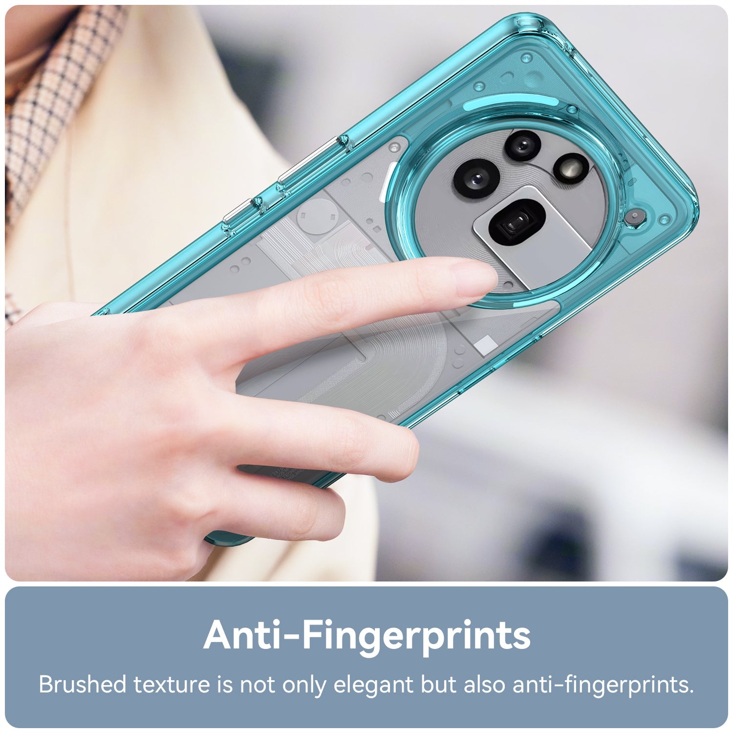 Nothing Phone (3A) Pro Soft Gel Case [Clear Blue]