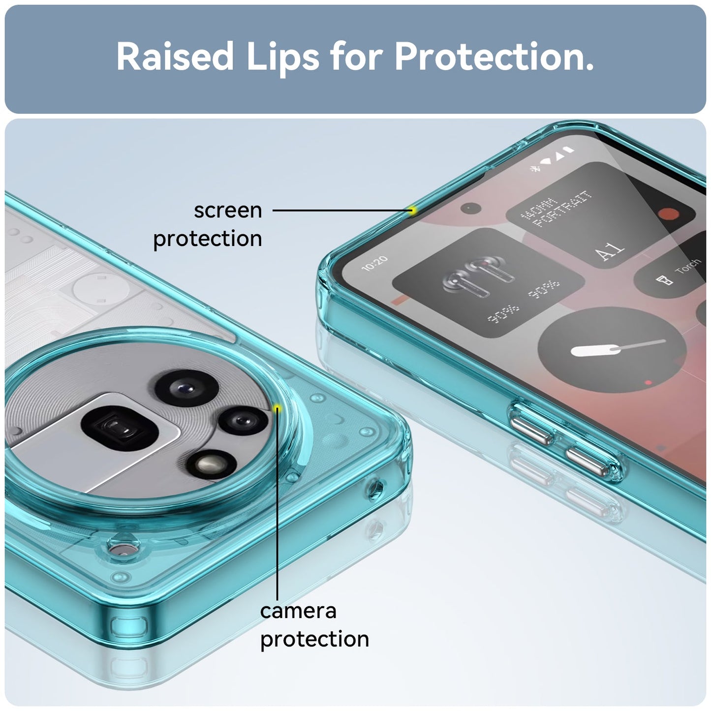 Nothing Phone (3A) Pro Soft Gel Case [Clear Blue]