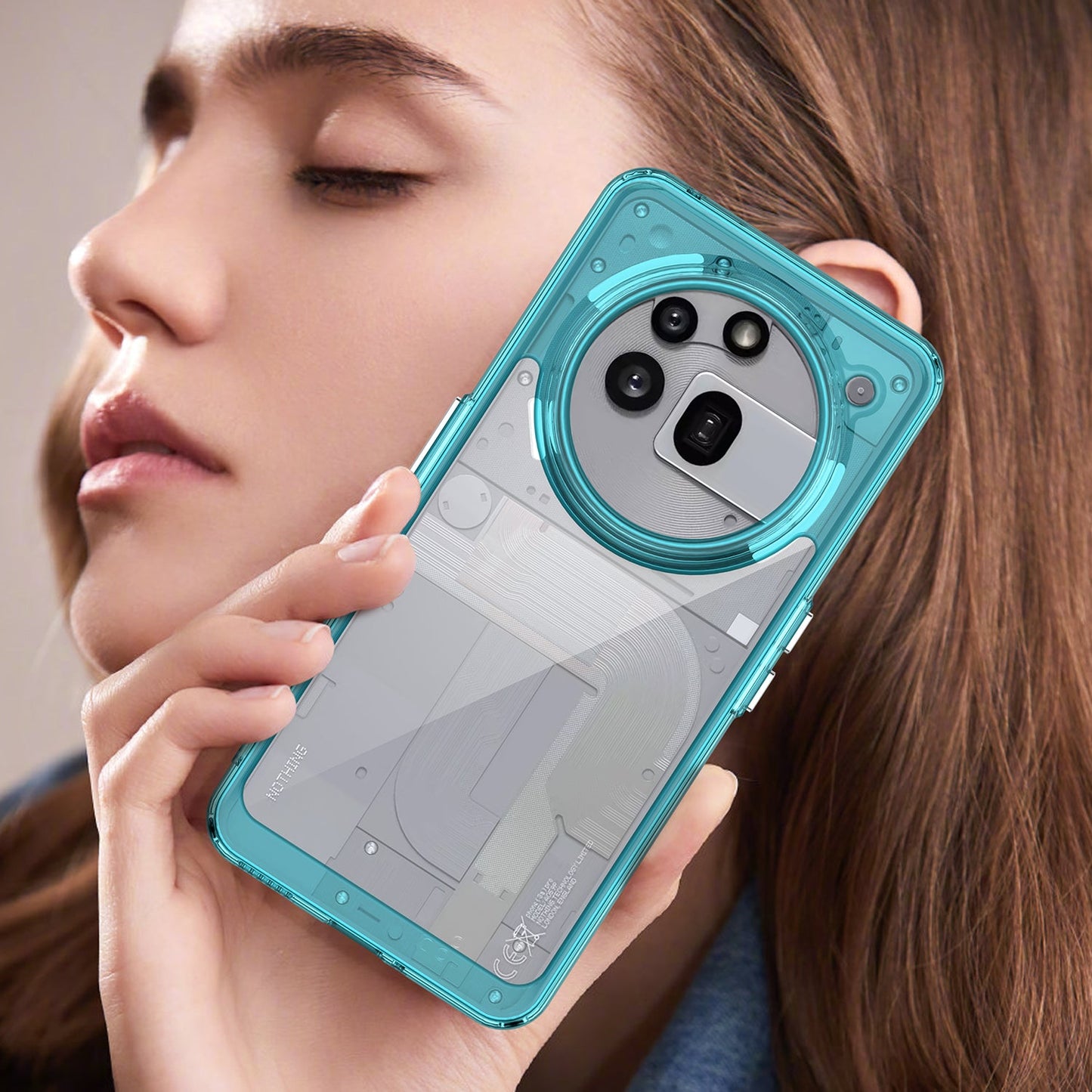 Nothing Phone (3A) Pro Soft Gel Case [Clear Blue]