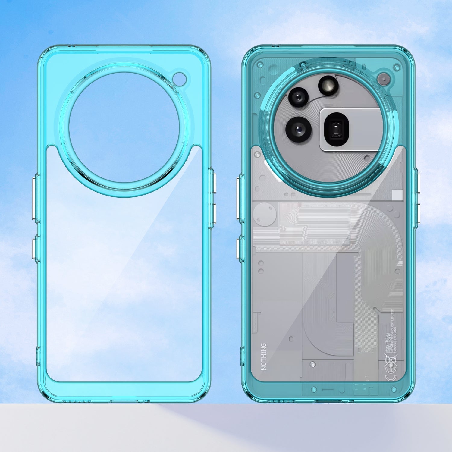 Nothing Phone (3A) Pro Soft Gel Case [Clear Blue]