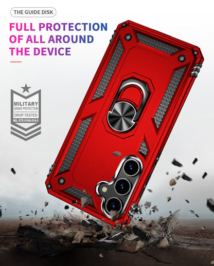 Galaxy S24 Military Armour Ring Case [Red]