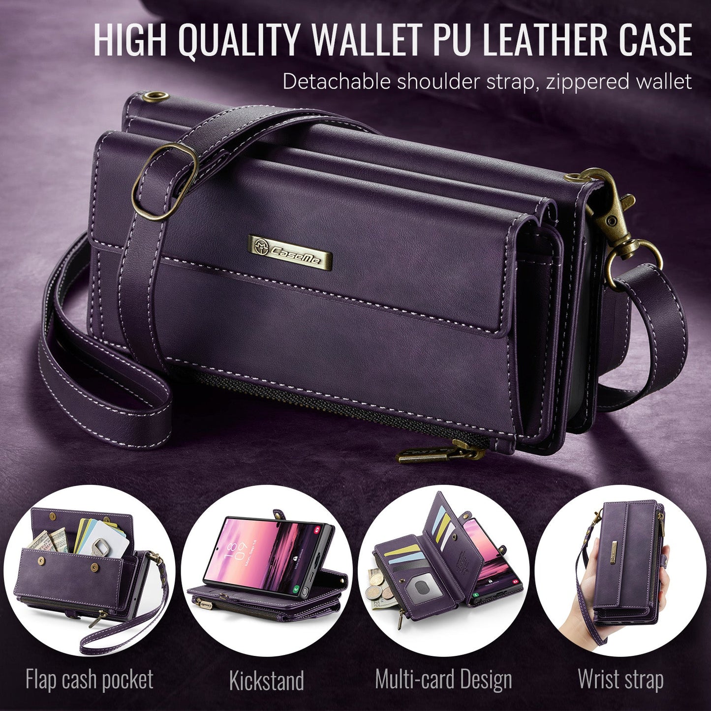 Samsung Galaxy S23 Ultra Crossbody Wallet [Purple]