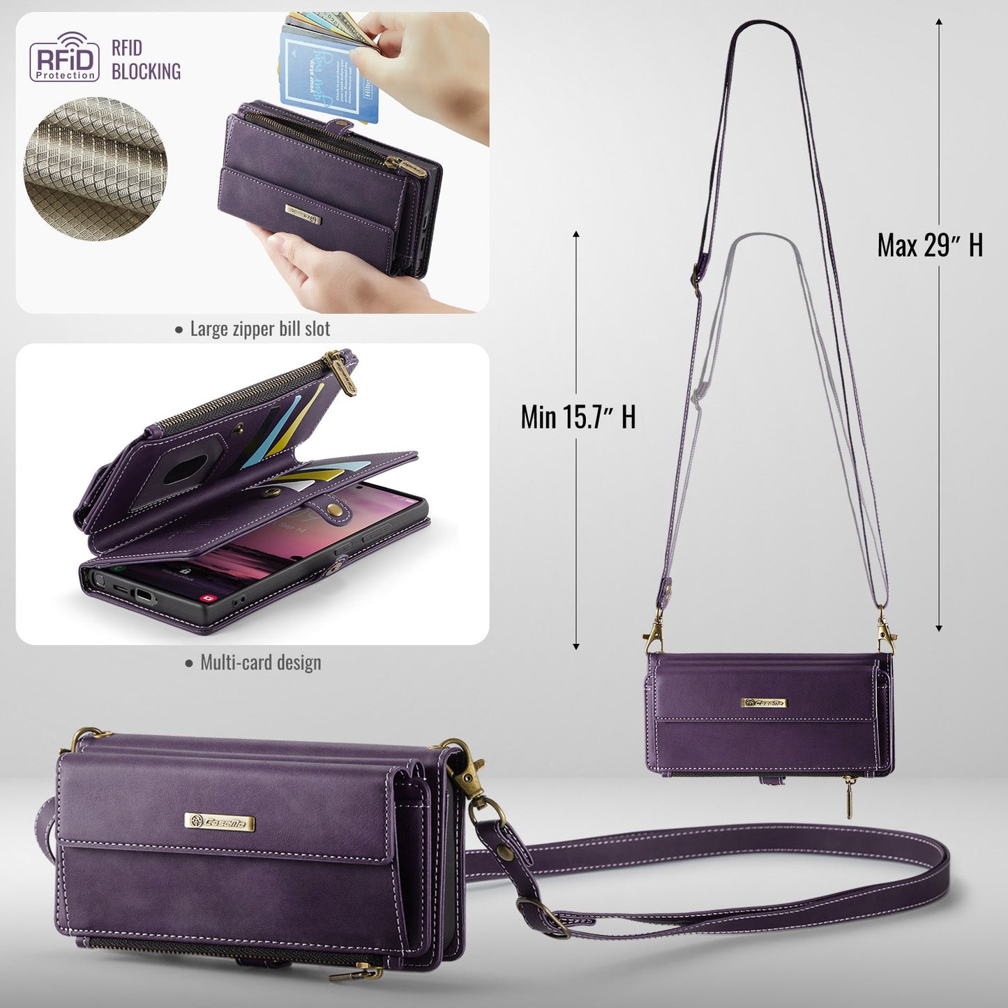 Samsung Galaxy S23 Ultra Crossbody Wallet [Purple]