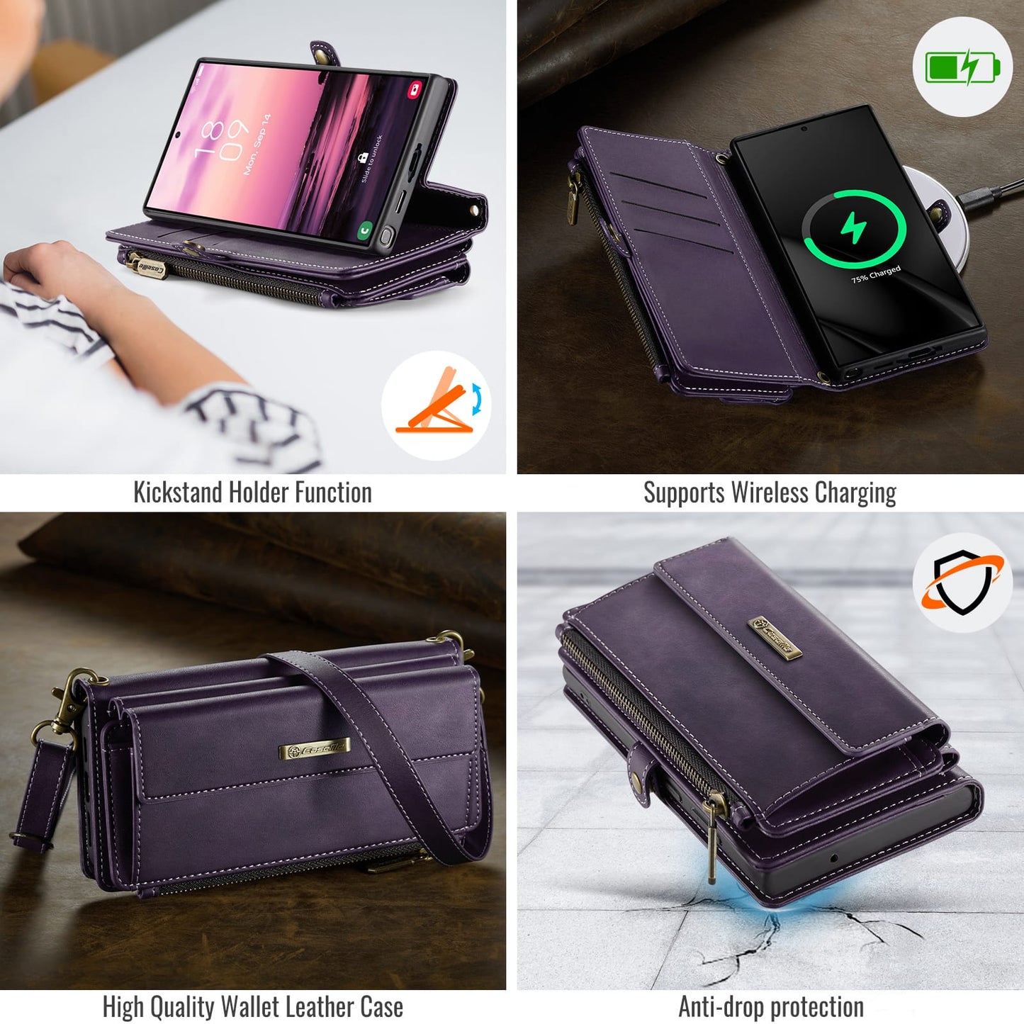 Samsung Galaxy S23 Ultra Crossbody Wallet [Purple]
