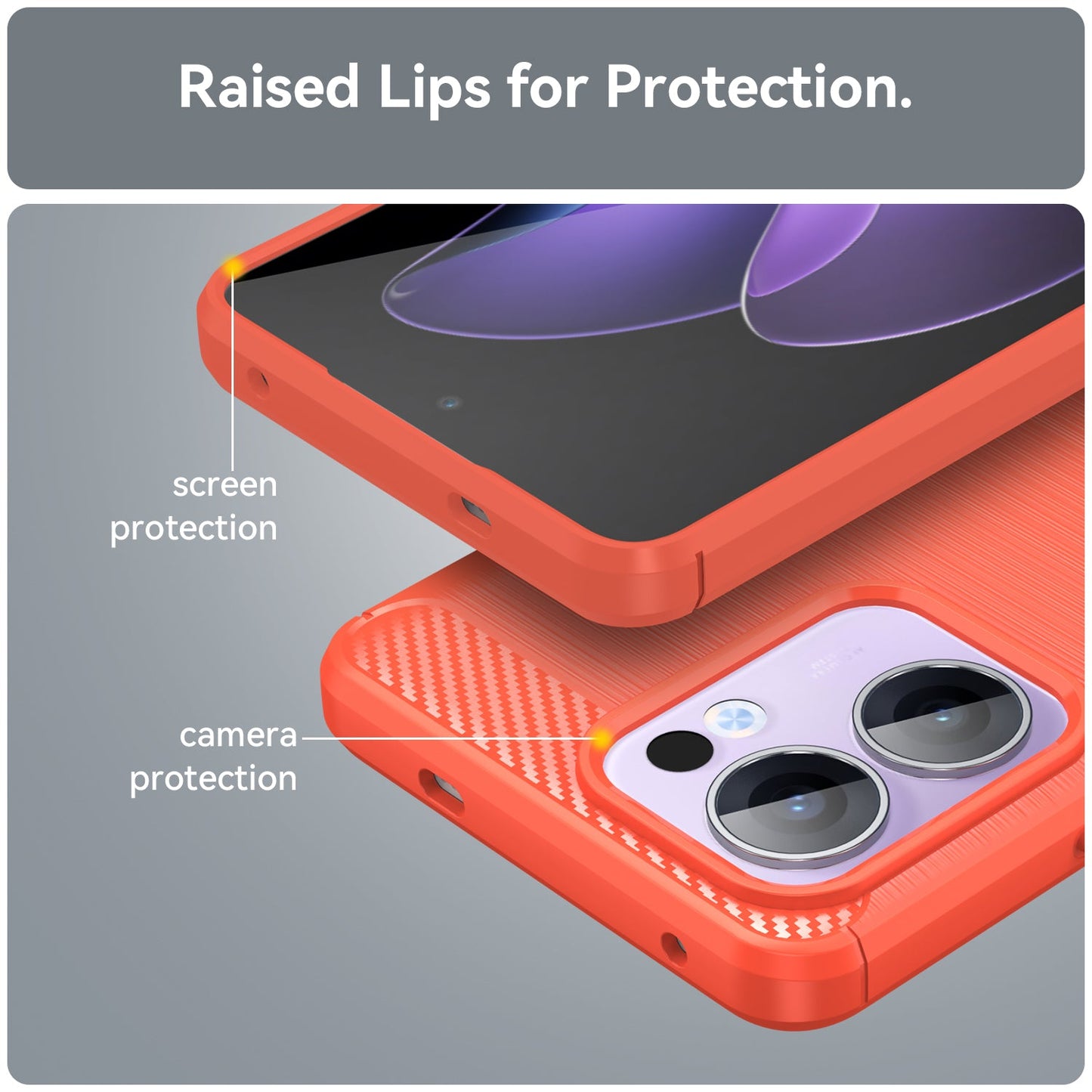 Oppo Reno 13 F 5G Carbon Fibre Case [Red]