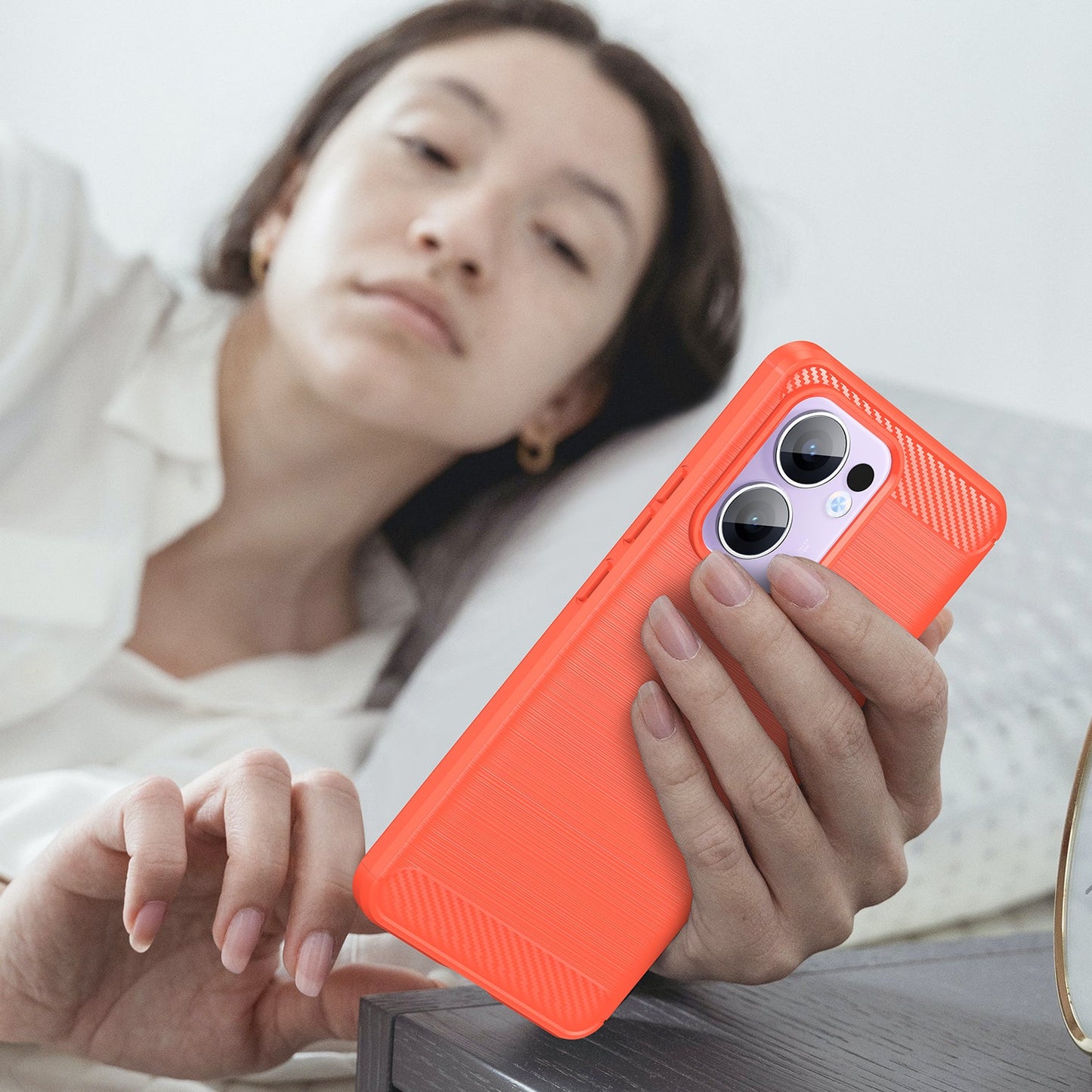 Oppo Reno 13 F 5G Carbon Fibre Case [Red]