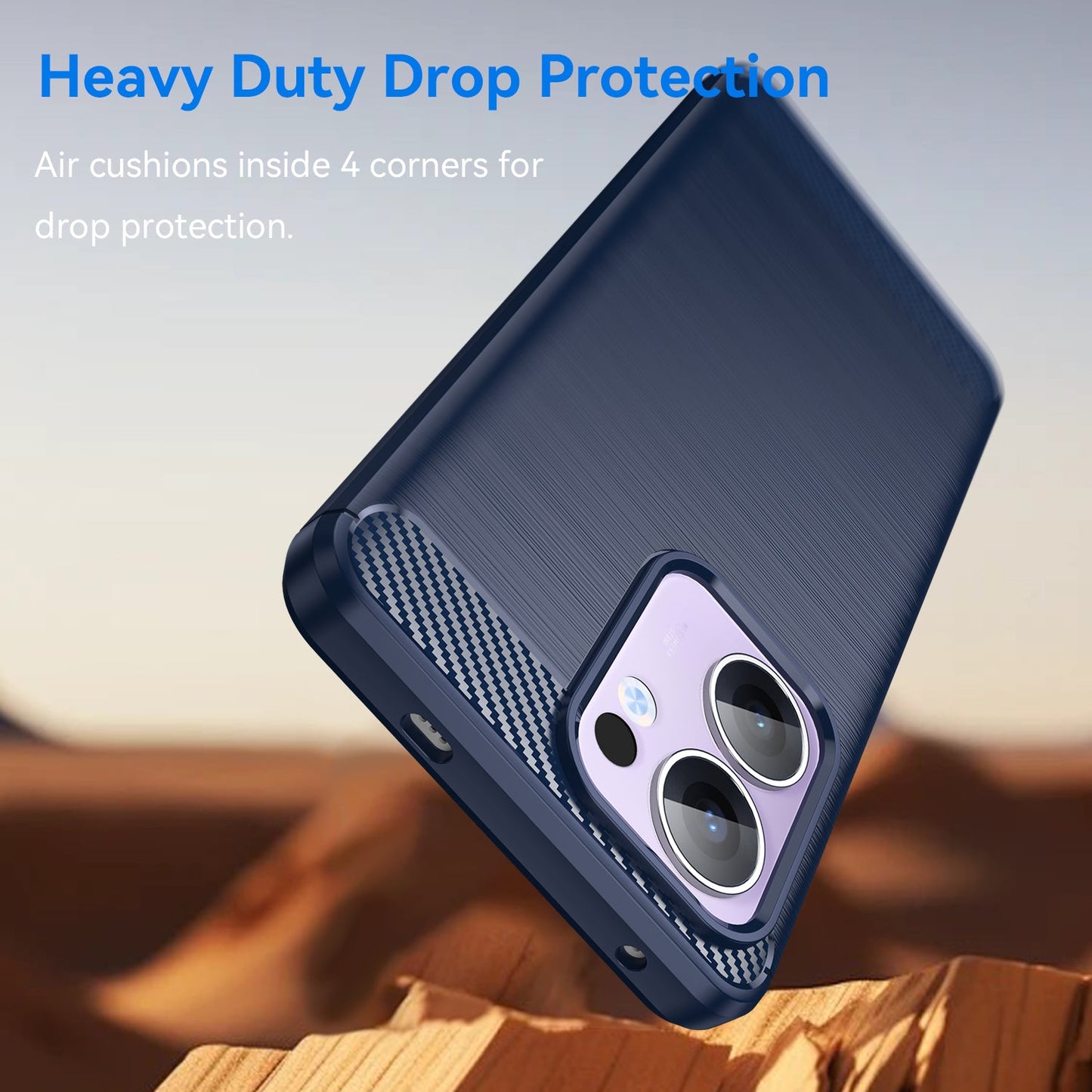 Oppo Reno 13 F 5G Carbon Fibre Case [Navy]