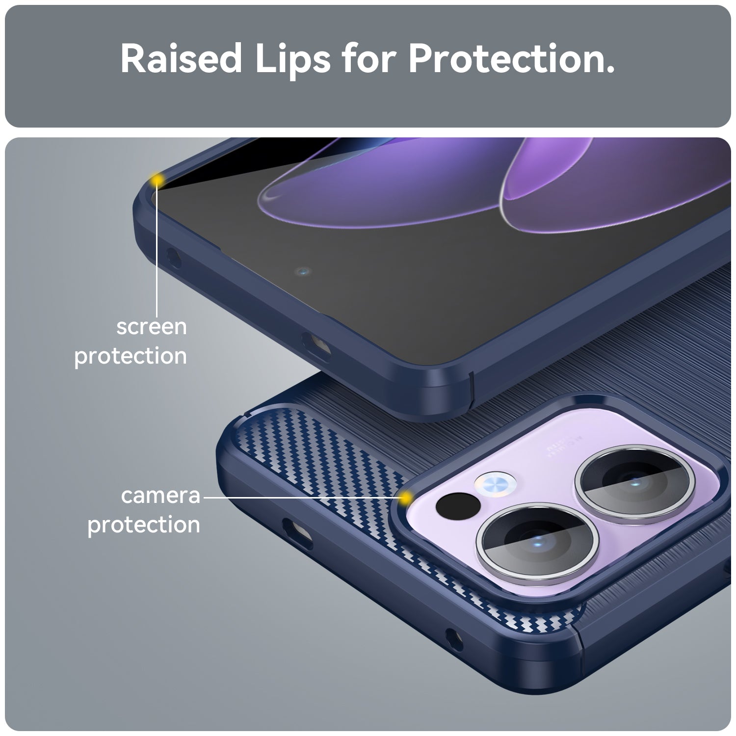 Oppo Reno 13 F 5G Carbon Fibre Case [Navy]