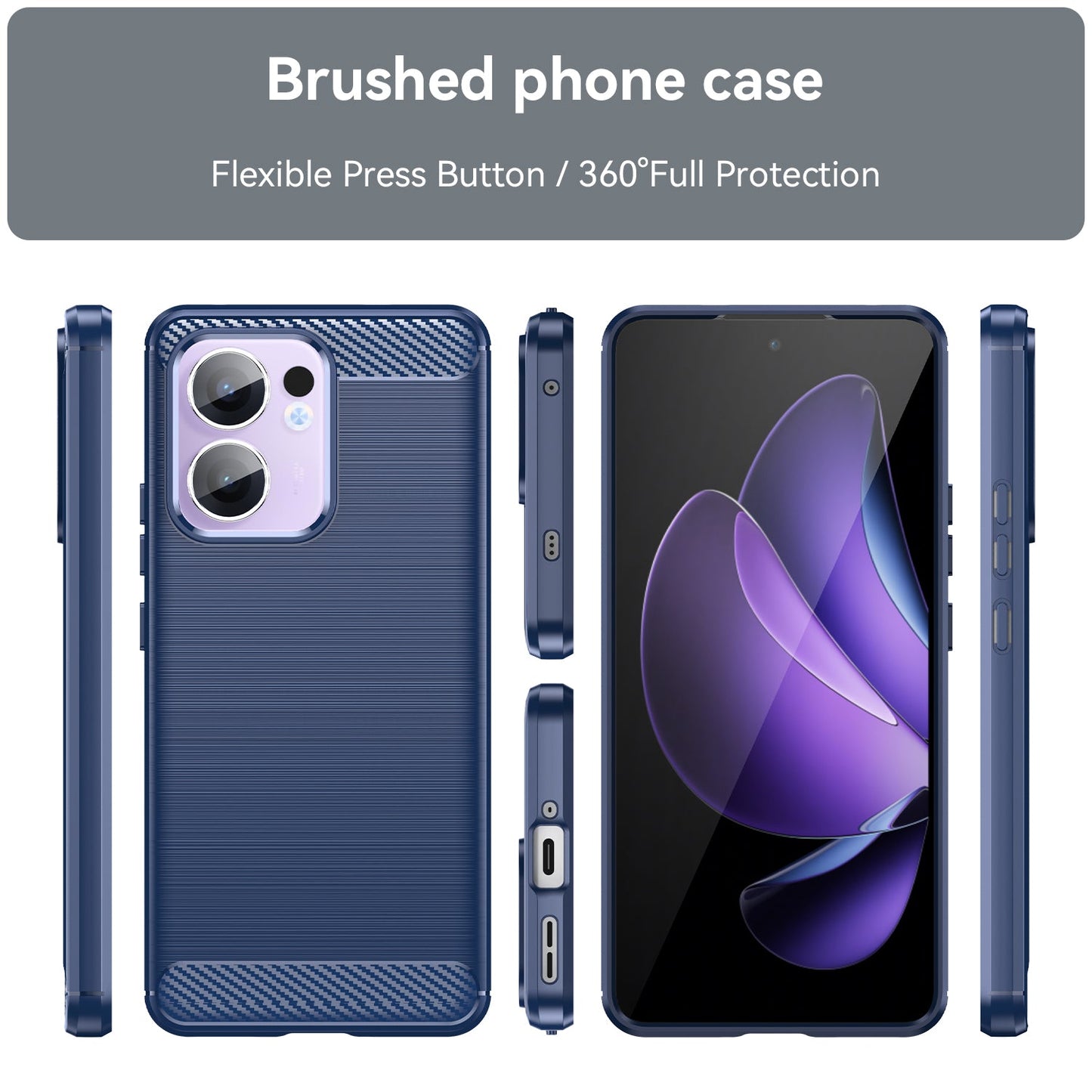 Oppo Reno 13 F 5G Carbon Fibre Case [Navy]