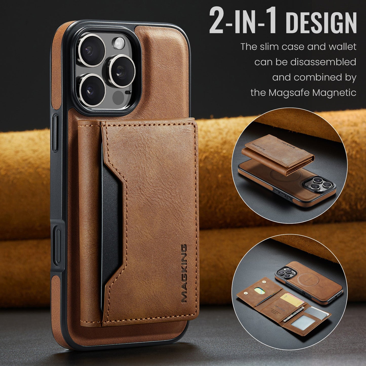 Iphone 16 Pro Max Magsafe Wallet [Brown]