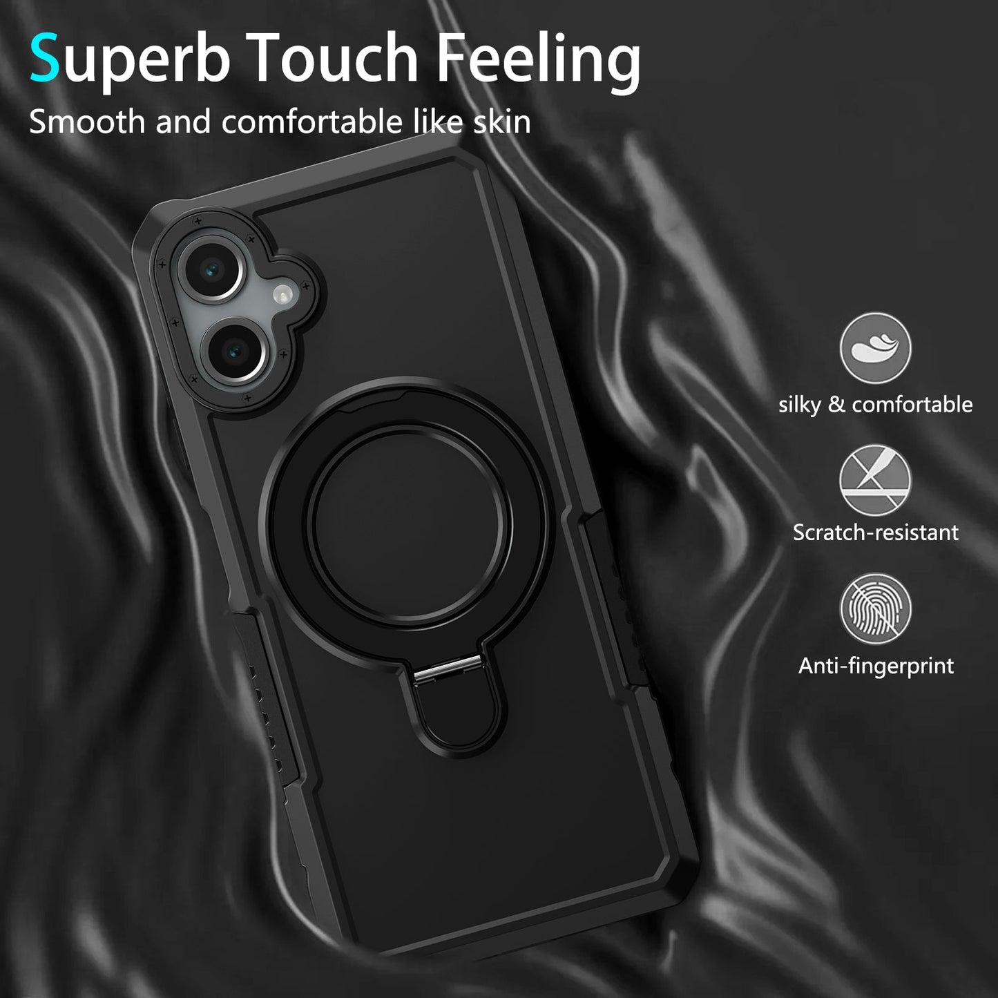 Galaxy A06 4G Kickstand Heavy Duty Case [Black]