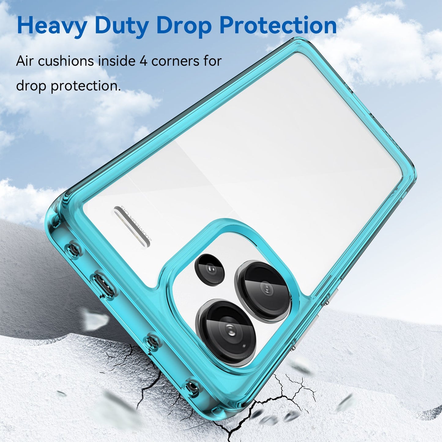 Xiaomi Redmi Note 13 Pro+ 5G Soft Gel Bumper Case [Clear Blue]