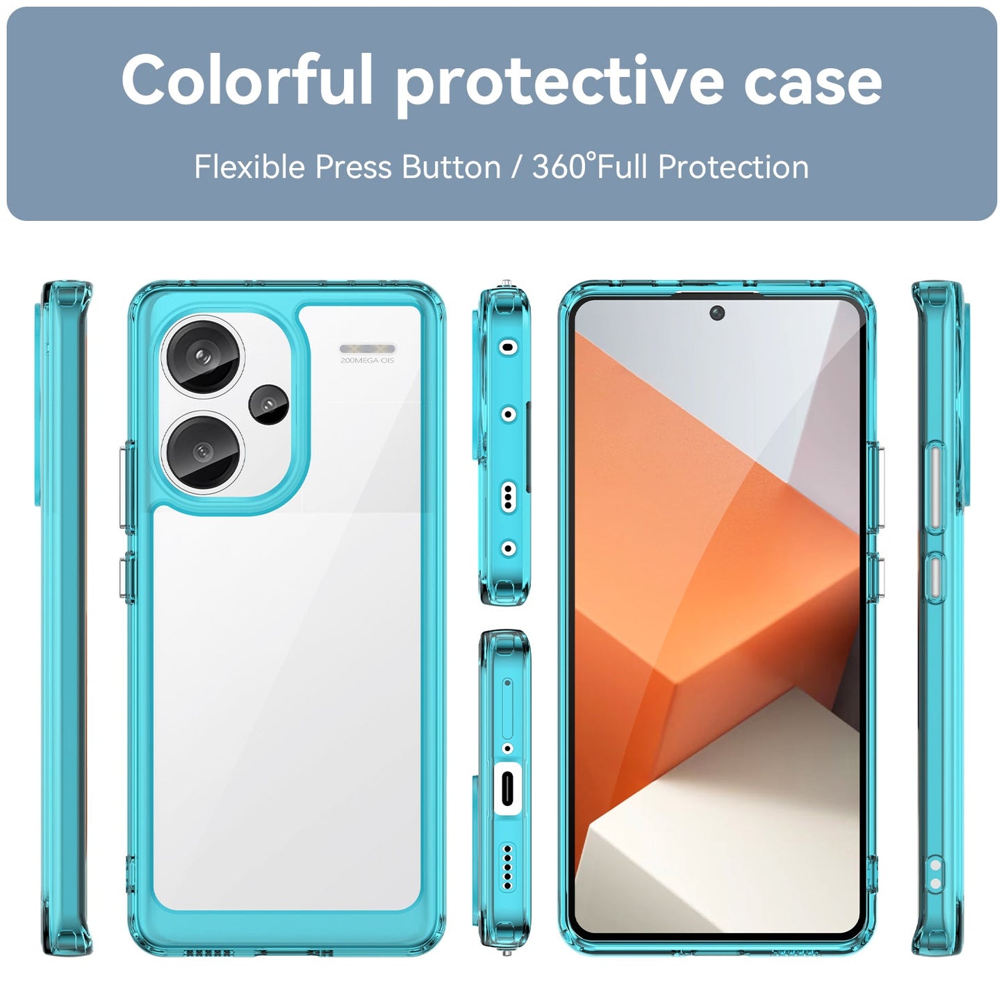 Xiaomi Redmi Note 13 Pro+ 5G Soft Gel Bumper Case [Clear Blue]