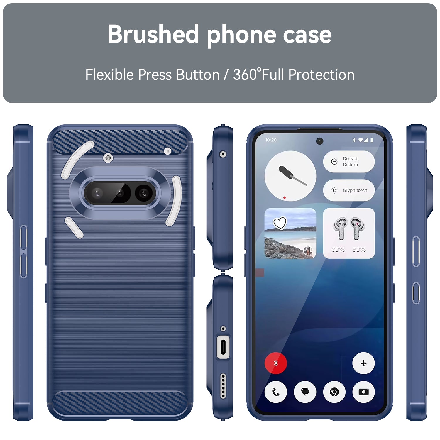 Nothing Phone (3A) Carbon Fibre Case [Navy]
