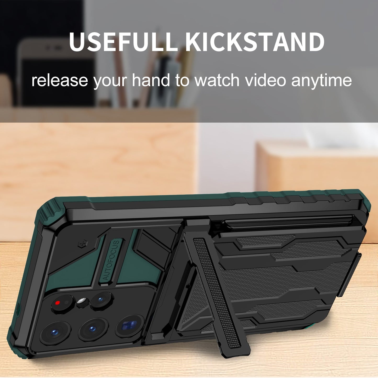 Galaxy S25 Ultra Kickstand Heavy Duty Case [Teal]