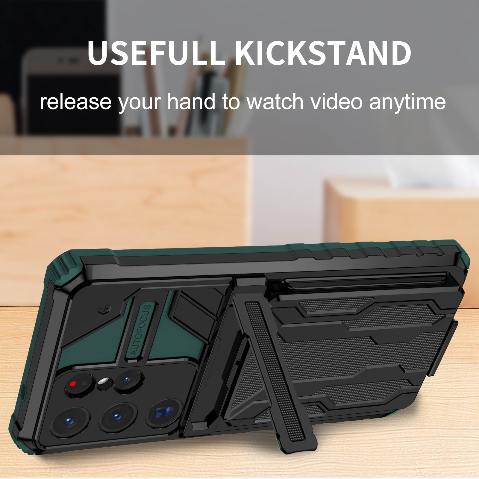 Galaxy S25 Ultra Kickstand Heavy Duty Case [Teal]
