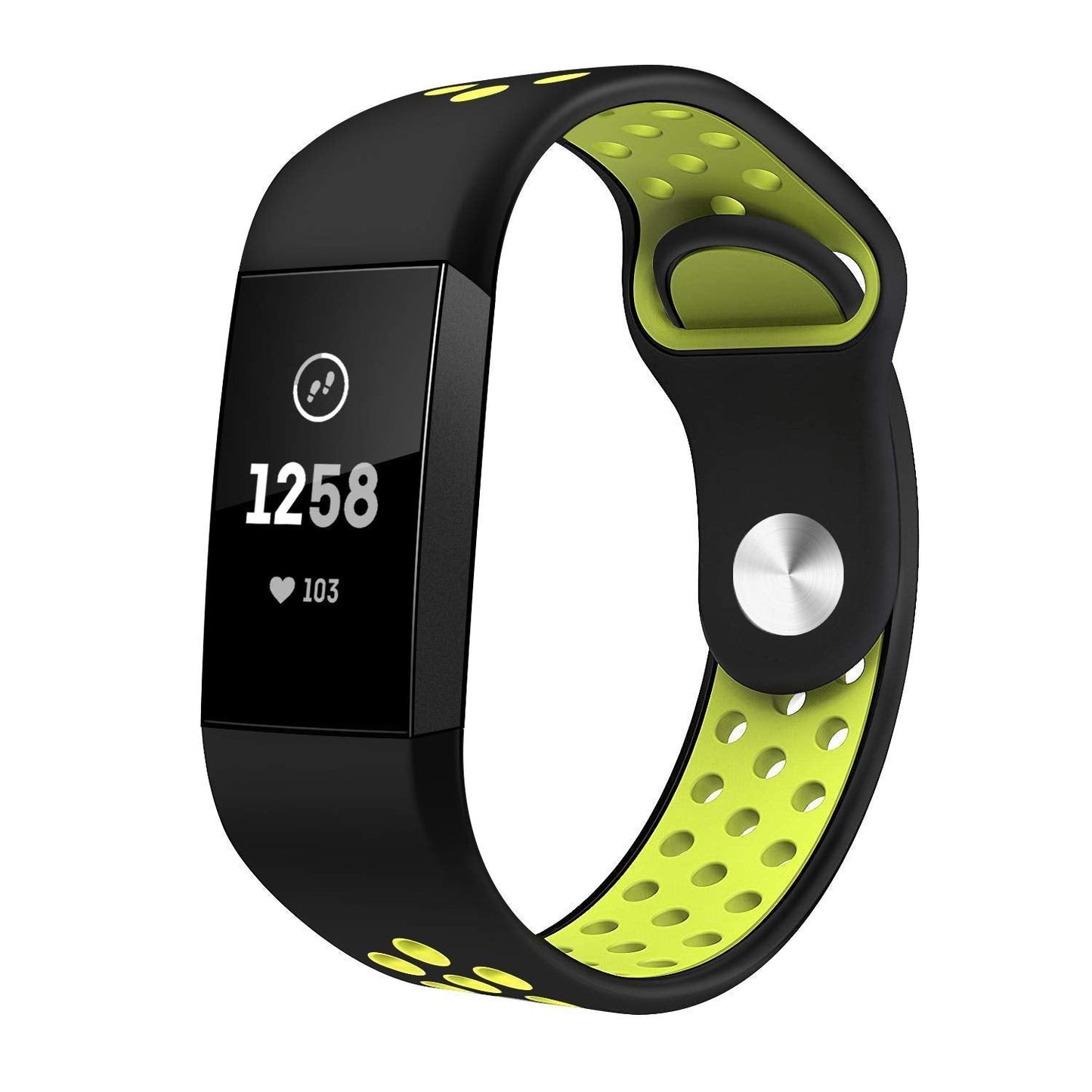 Fitbit Charge 3 Silicone Strap [Black/volt]