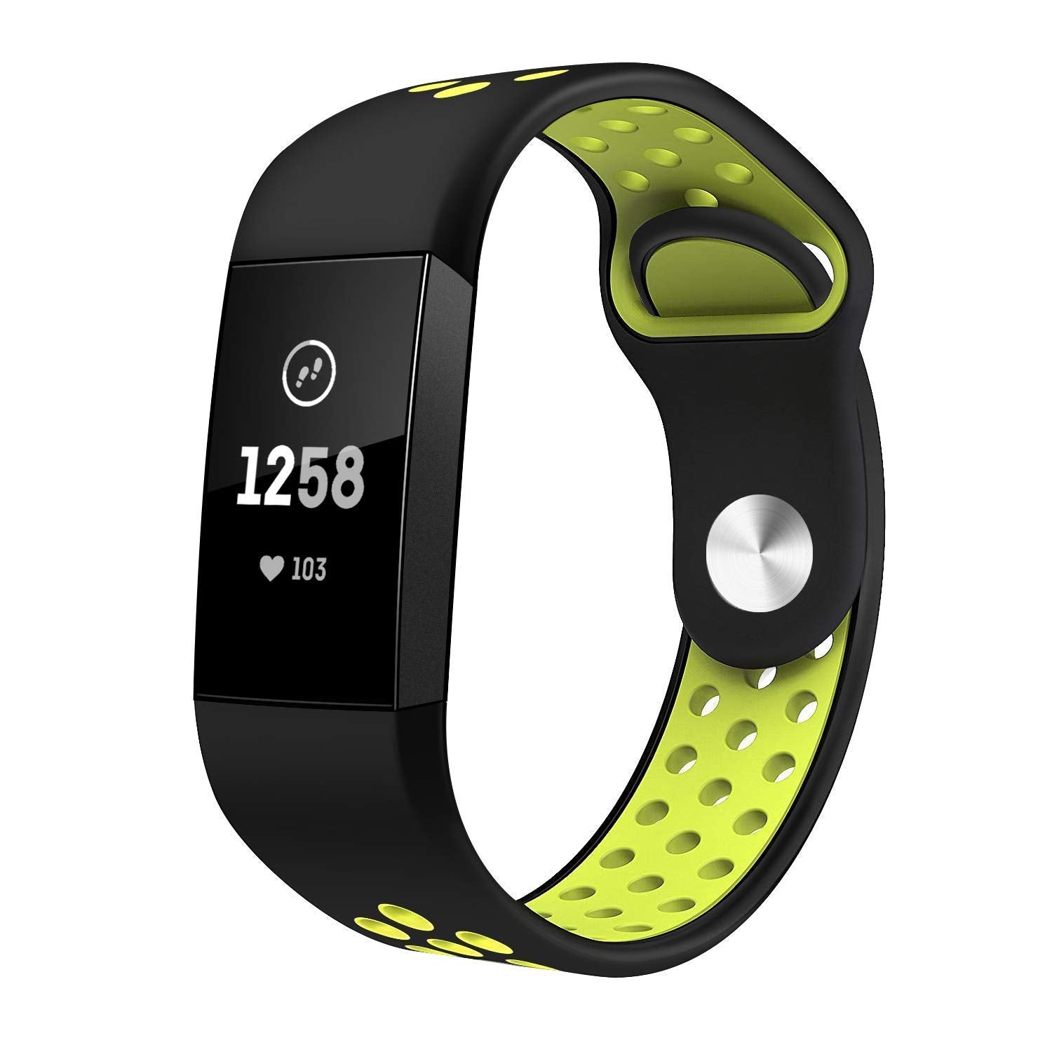 Fitbit Charge 3 Silicone Strap [Black/volt]