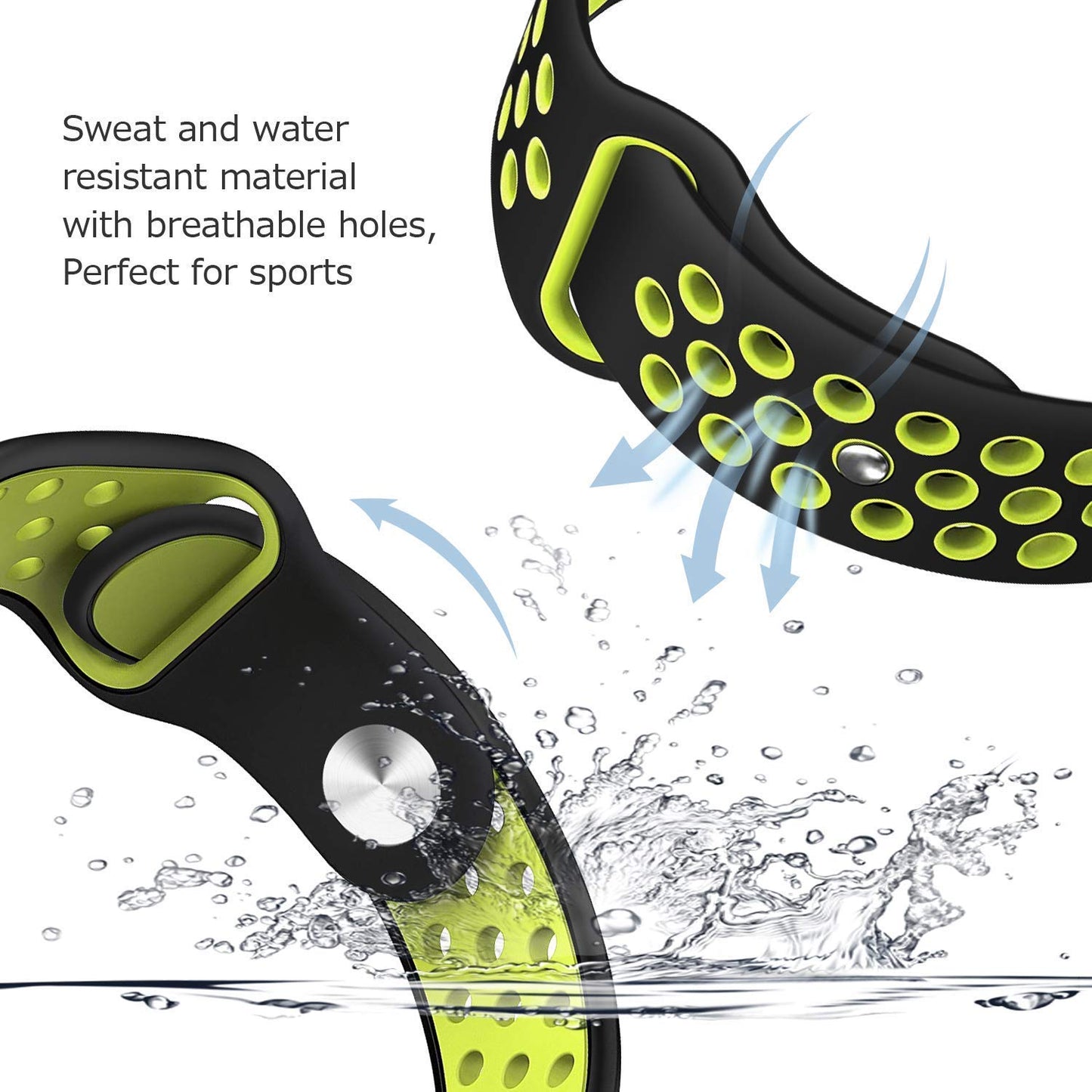 Fitbit Charge 3 Silicone Strap [Black/volt]