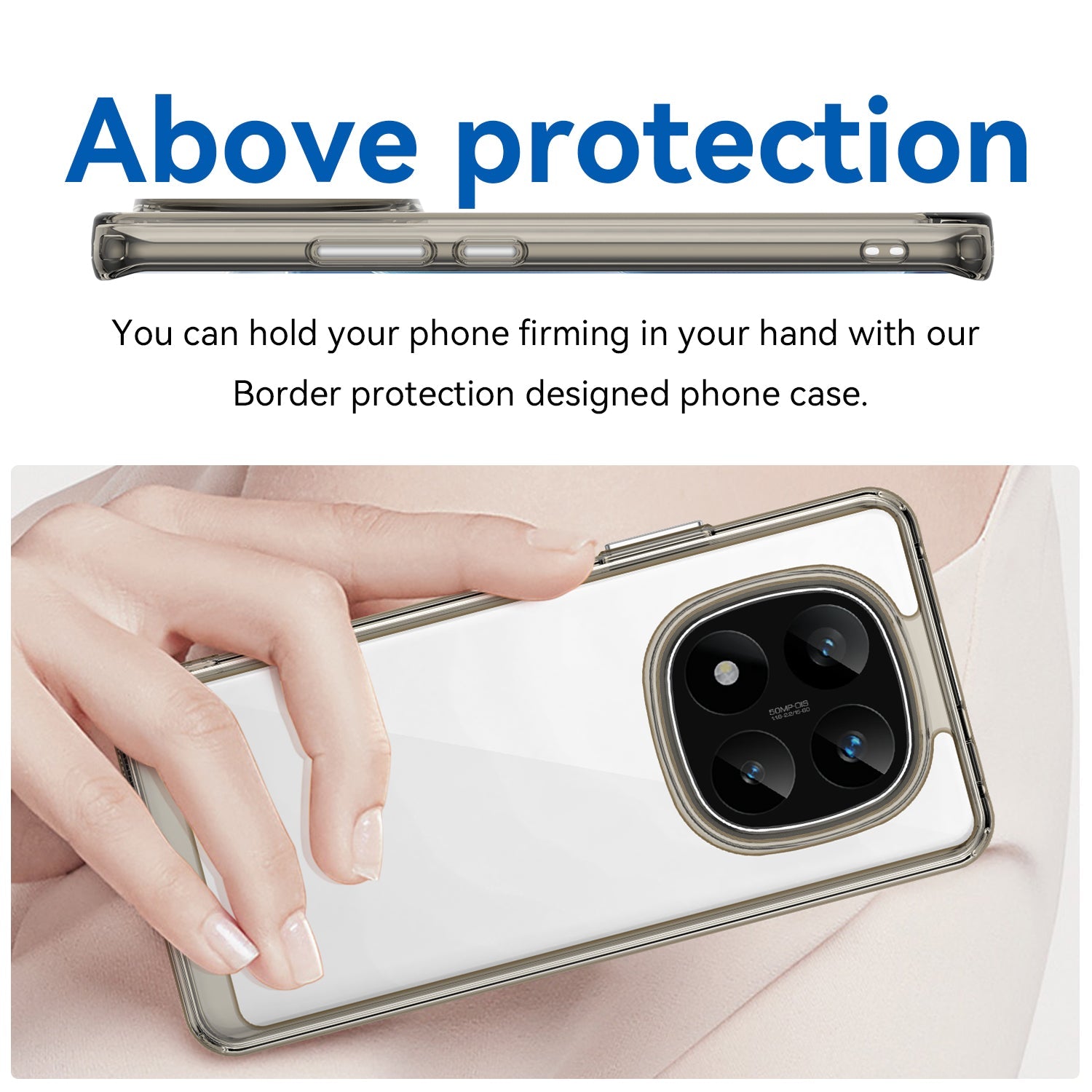 Xiaomi Redmi Note 14 Pro Plus 5G Soft Gel Case [Clear Grey]