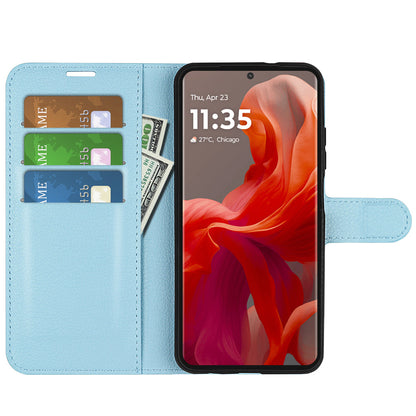 Moto G85 Pu Wallet Case [Lightblue]