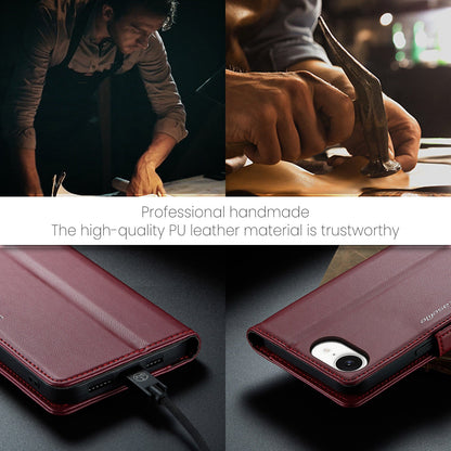 Apple iPhone 16E Pu Wallet Case [Maroon]