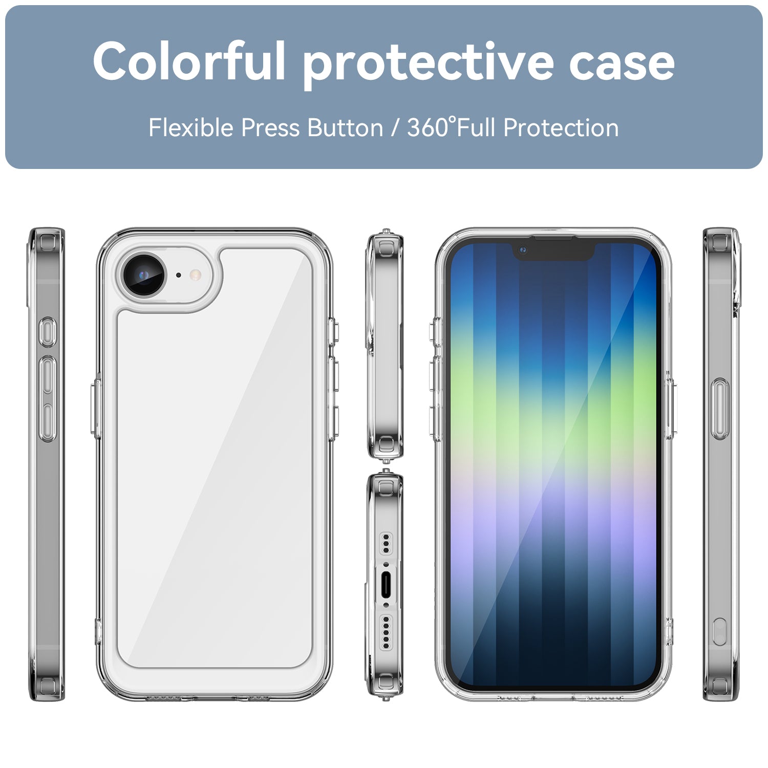 Iphone 16e / 17e Soft Gel Case [Clear]