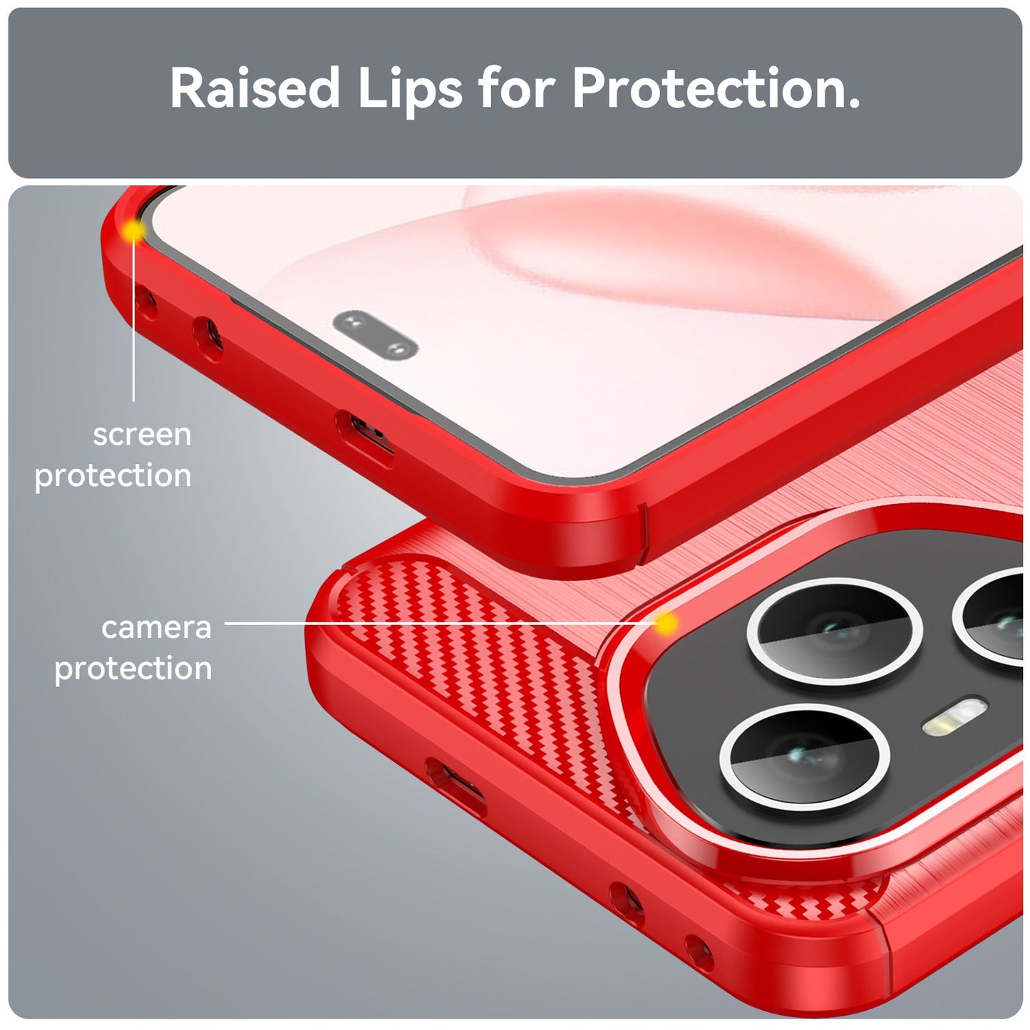 Honor 400 Pro Carbon Fibre Case [Red]