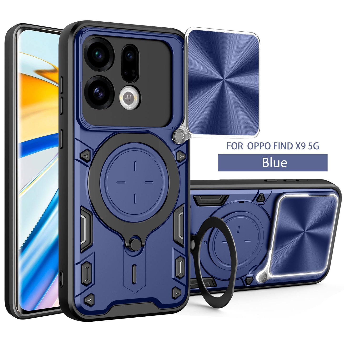 Oppo Find X9 Ring Kickstand Case [Navy]