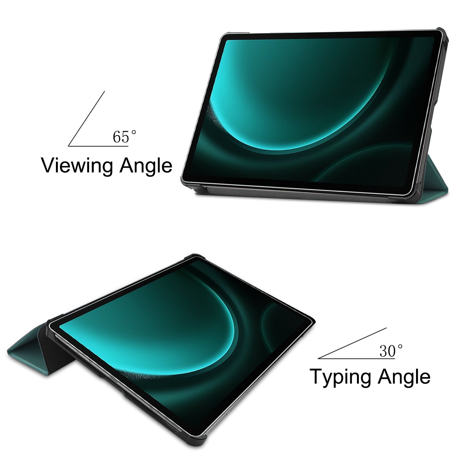 Galaxy Tab S10 Plus X820 Tri-fold Pu Case [Teal]