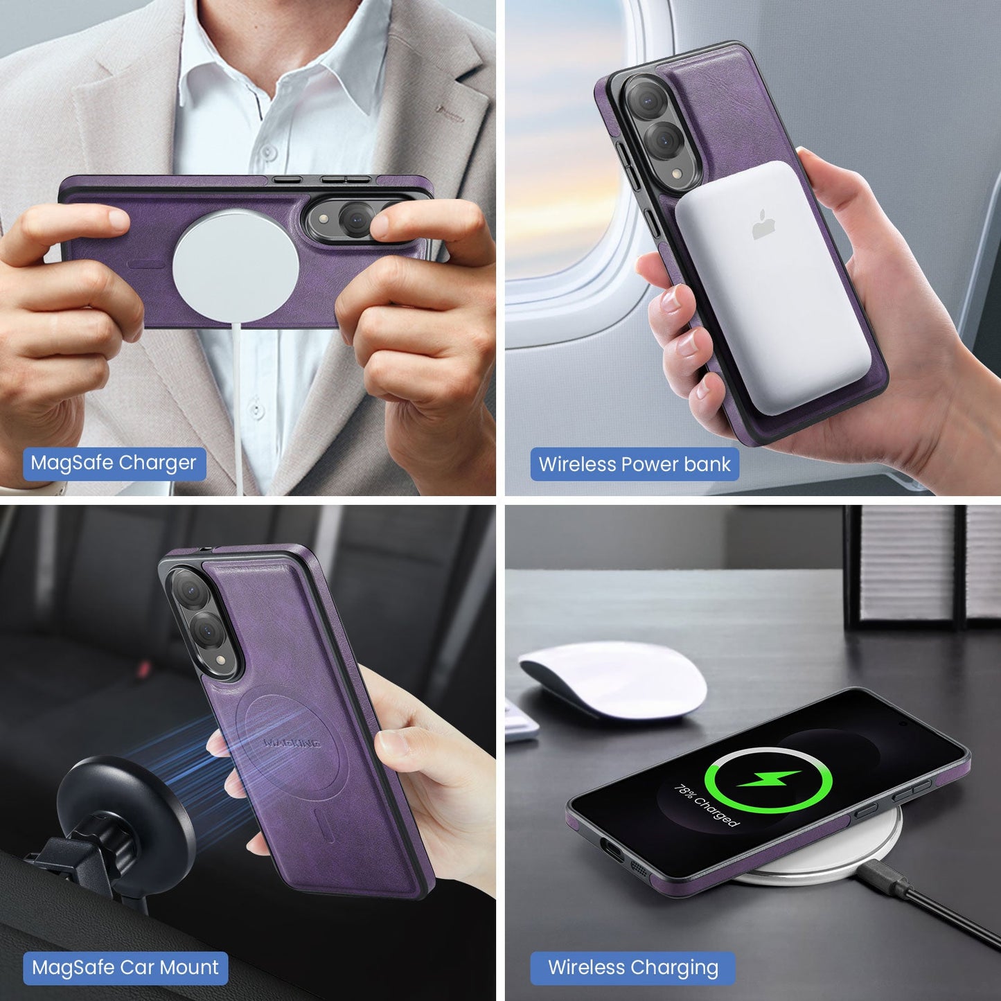 Galaxy S25 Edge Magsafe Wallet [Purple]