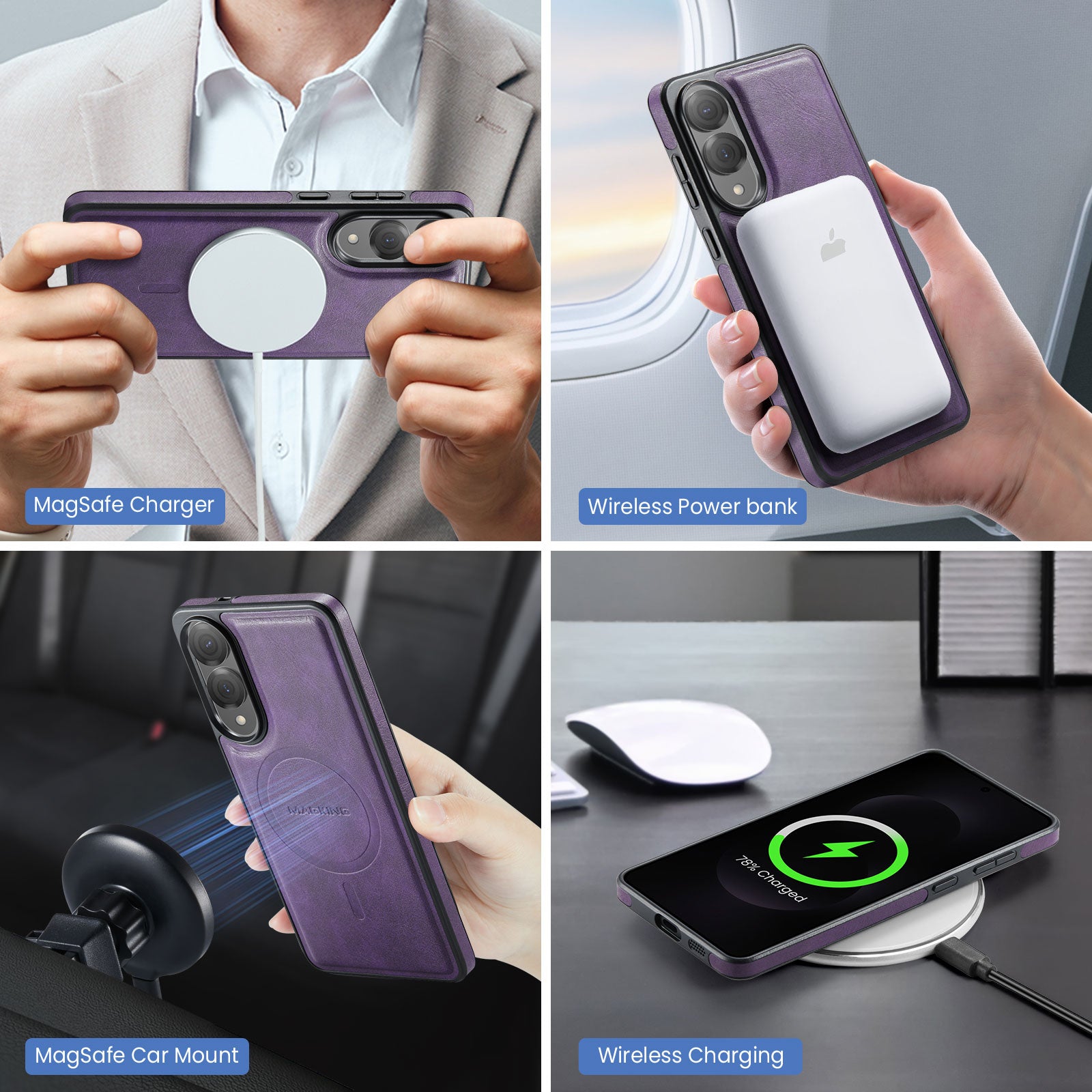Galaxy S25 Edge Magsafe Wallet [Purple]