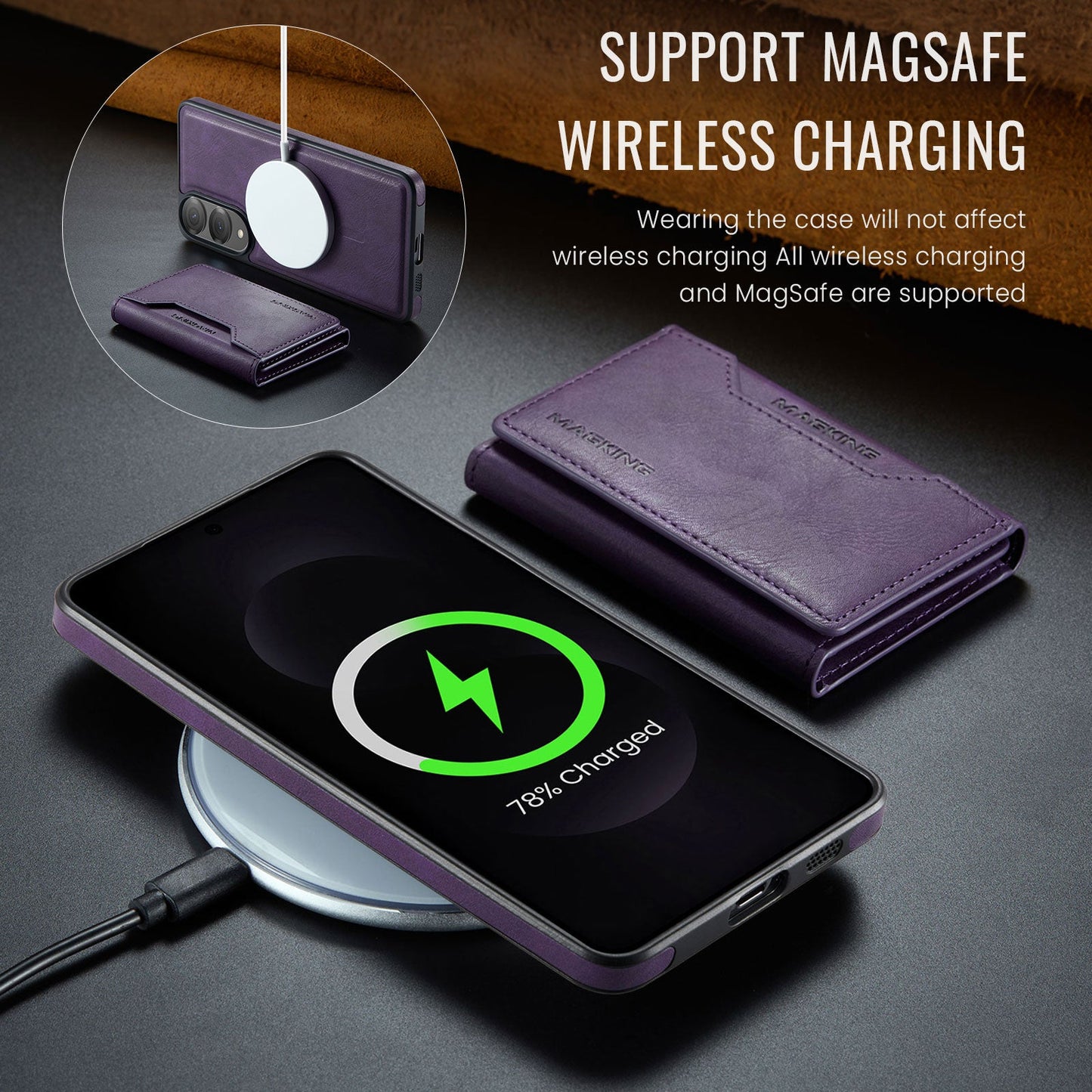 Galaxy S25 Edge Magsafe Wallet [Purple]