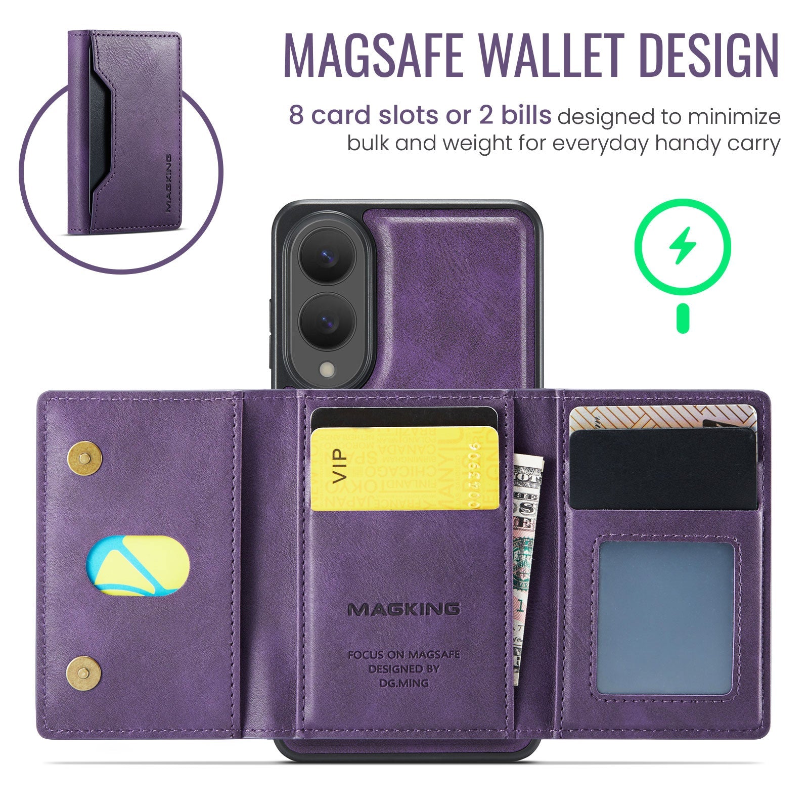 Galaxy S25 Edge Magsafe Wallet [Purple]