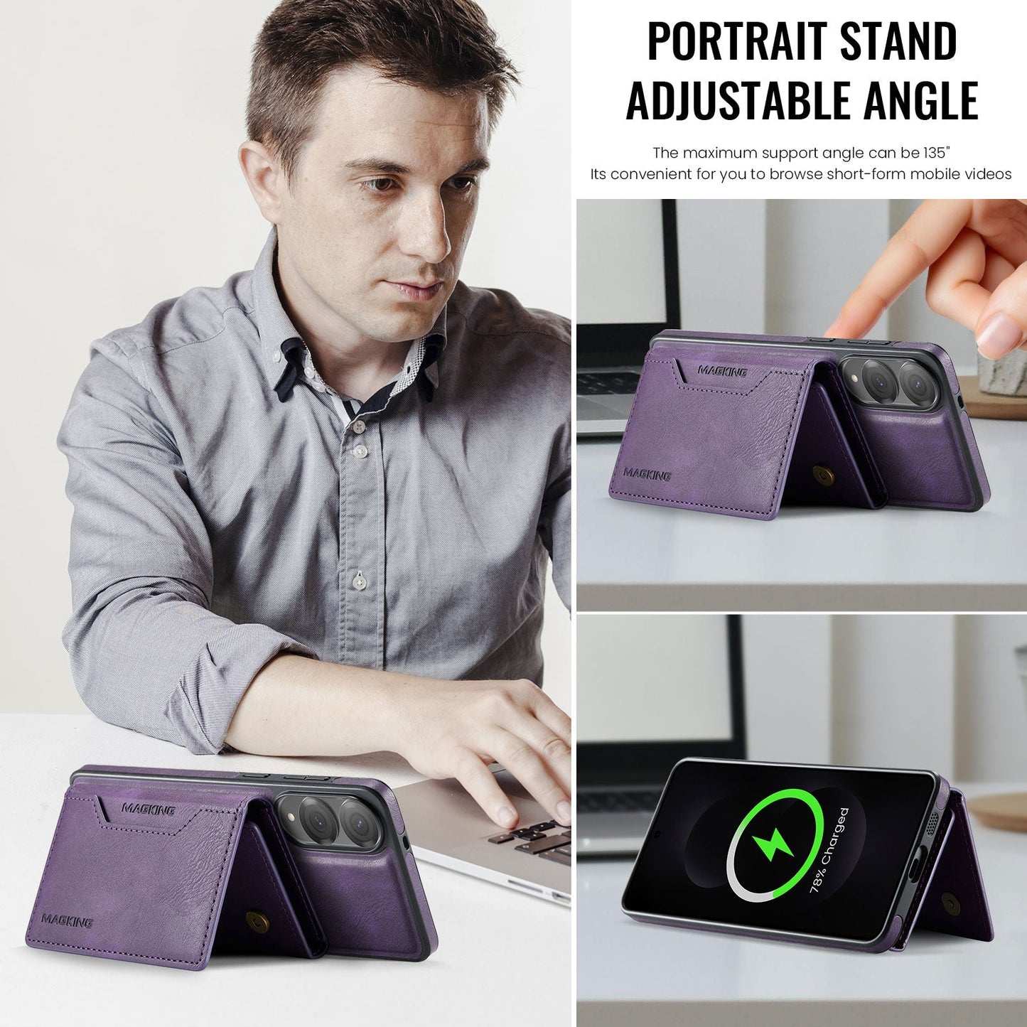 Galaxy S25 Edge Magsafe Wallet [Purple]