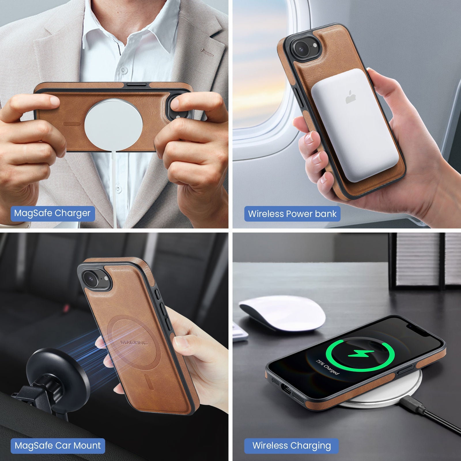 Iphone 16E Magsafe Wallet [Brown]