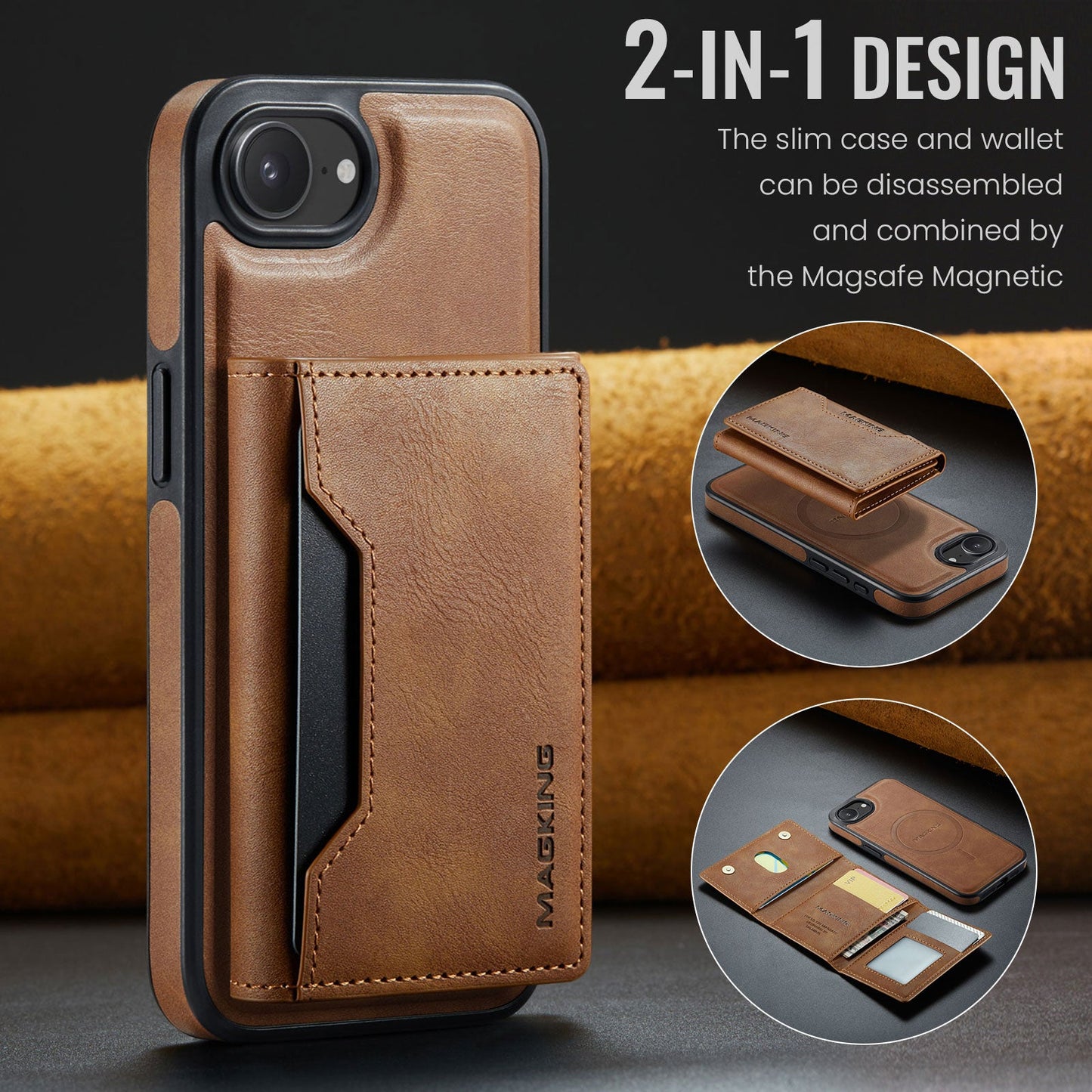 Iphone 16E Magsafe Wallet [Brown]