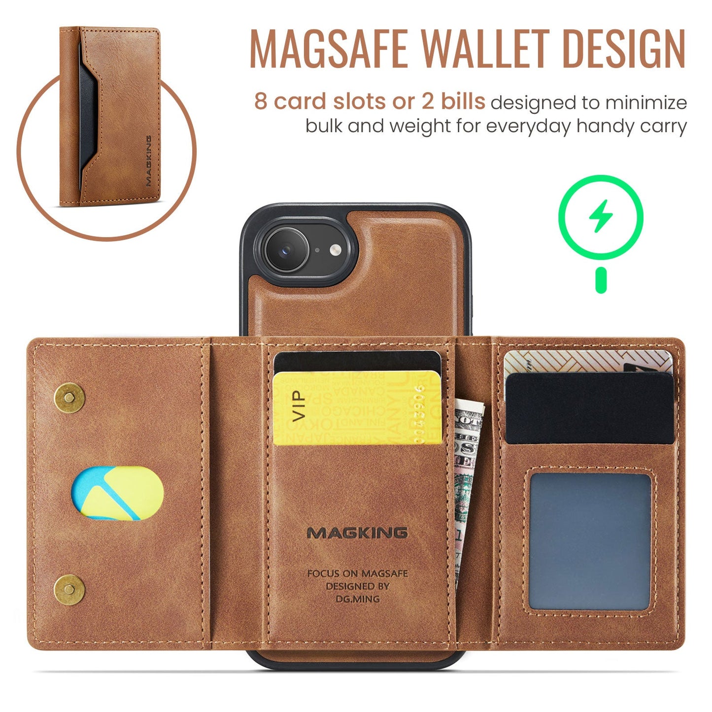 Iphone 16E Magsafe Wallet [Brown]