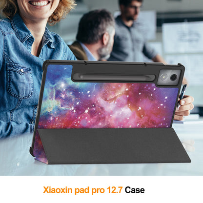 Lenovo Idea Tab Pro 12.7" Tb373 Designer Tri-fold Case [Galaxy]