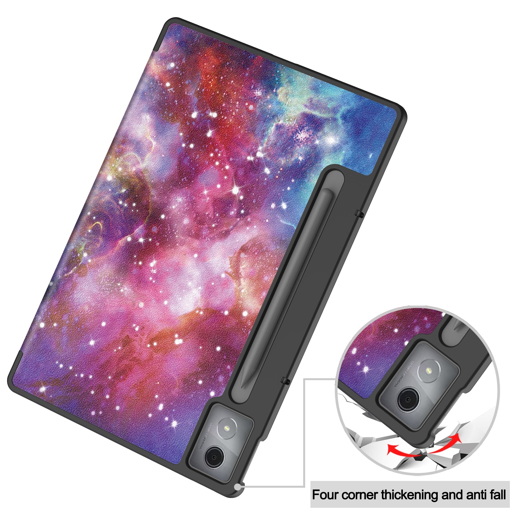 Lenovo Idea Tab Pro 12.7" Tb373 Designer Tri-fold Case [Galaxy]