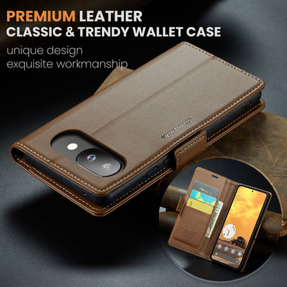Google Pixel 9A Pu Wallet Case [Brown]