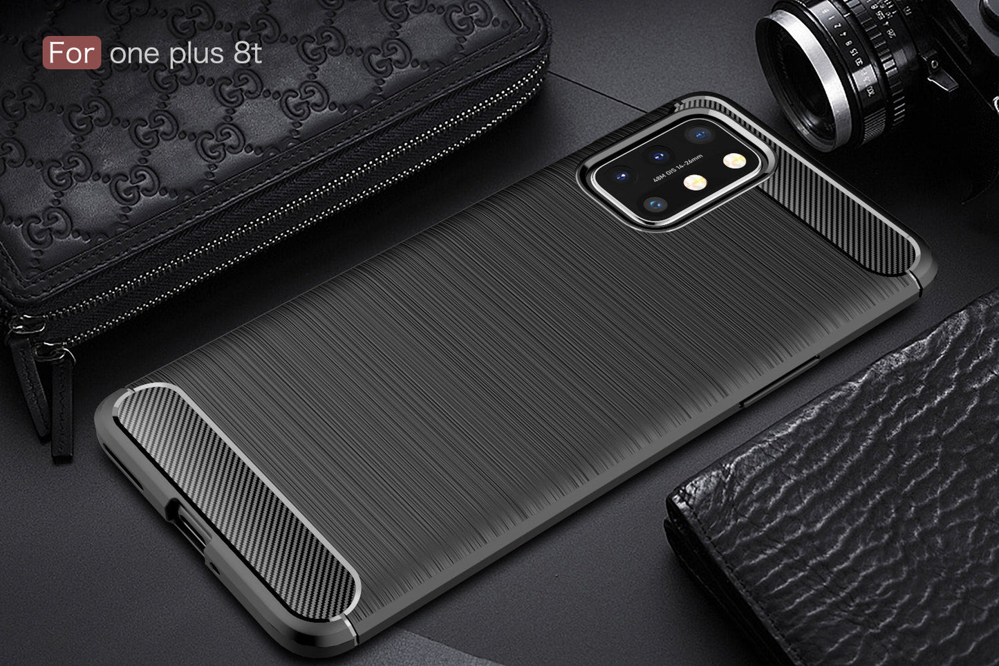 Oneplus 8t Carbon Fibre Case [Black]
