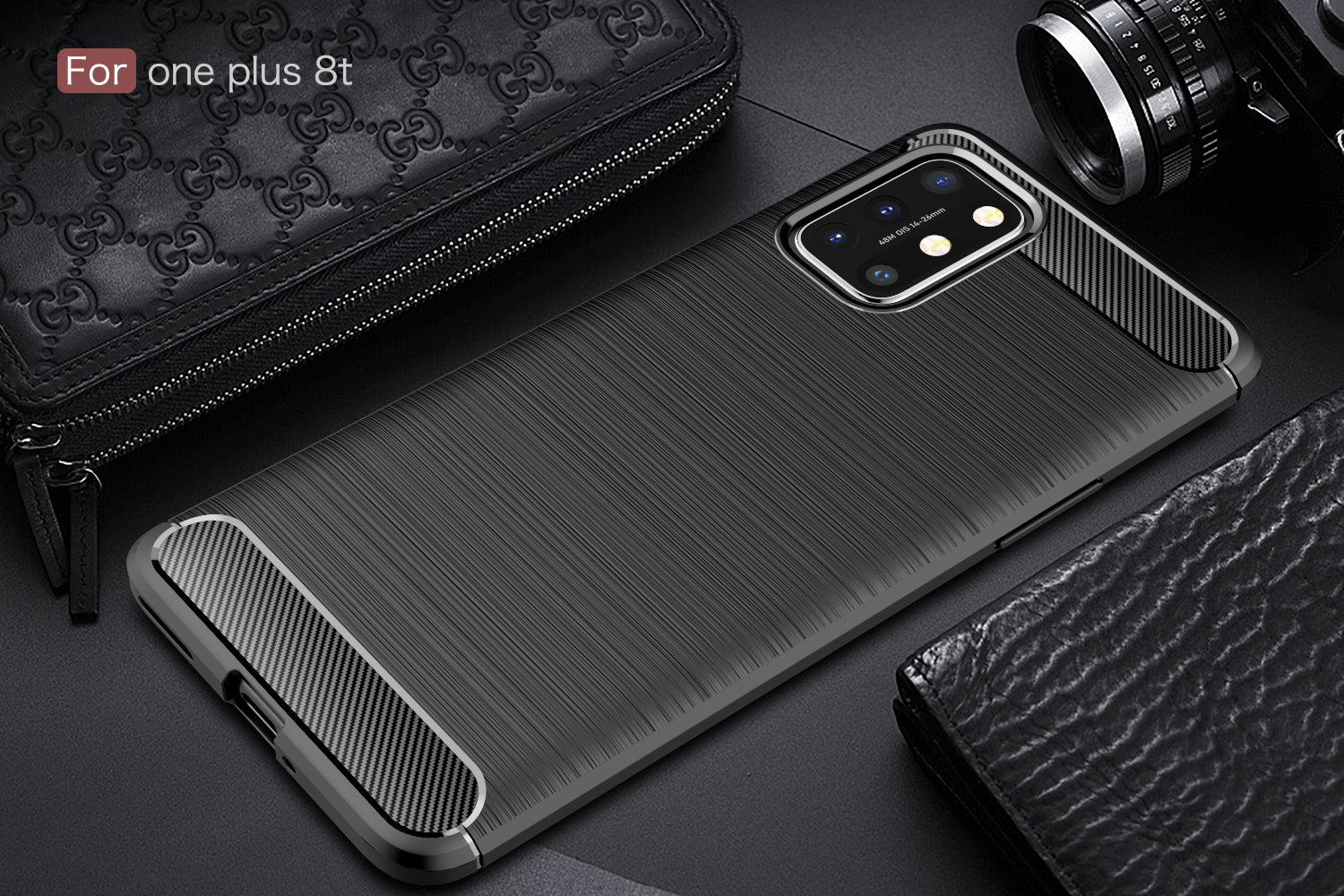 Oneplus 8t Carbon Fibre Case [Black]
