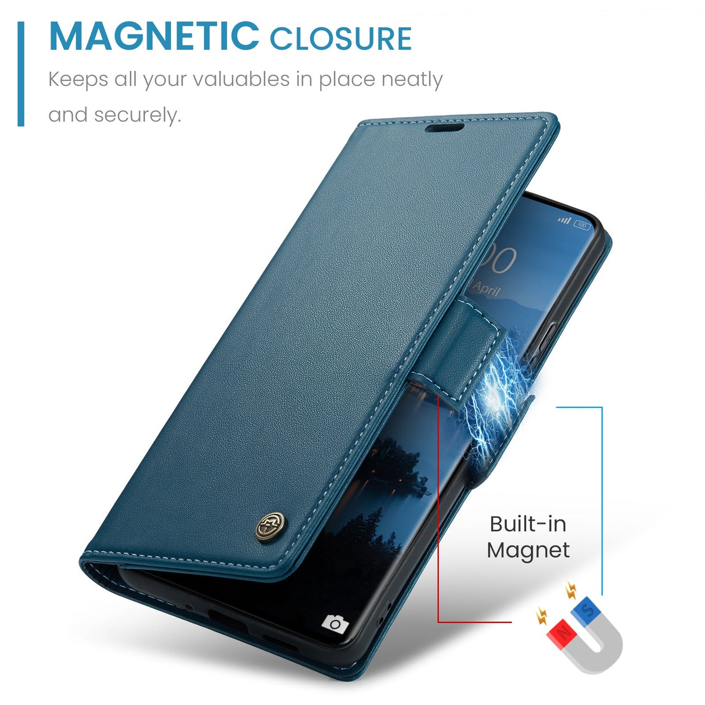 Xiaomi Redmi Note 14 Pro 5G Pu Wallet Case [Navy]